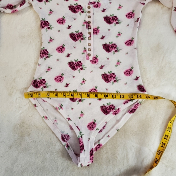 New Free People Intimately Dylan Thermal Floral Printed Bodysuit Size XS - Picture 7 of 13